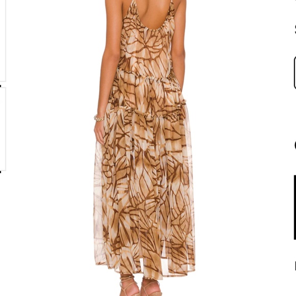 Free People Julianna Maxi Dress in Sand Combo sz med - Picture 3 of 5